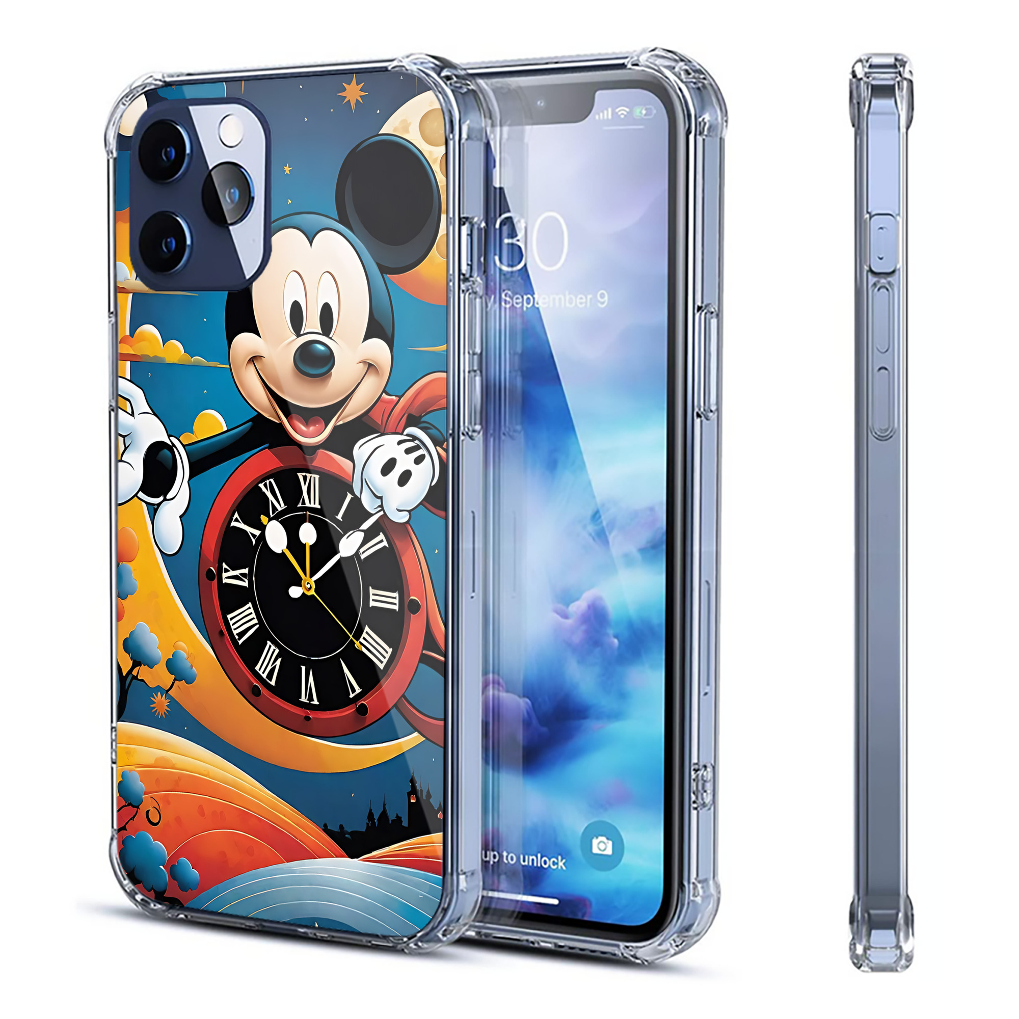 ミッキーマウス Mickey Mouse 【iPhone 12シリーズ対応】透明スマホケース（クリアソフトケース）